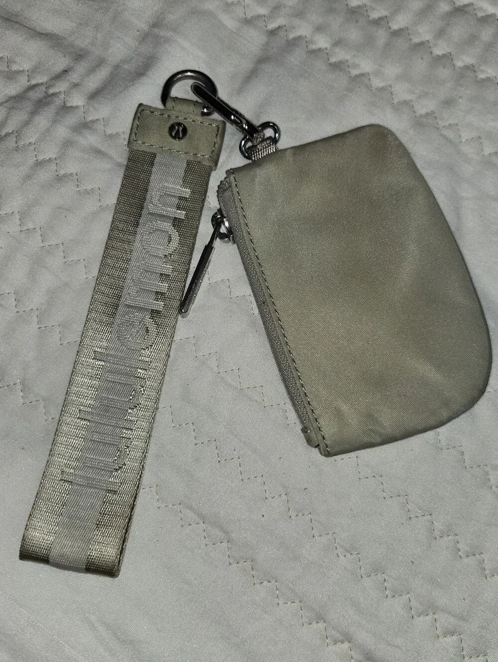 Lululemon Olive Green Key Pouch with Wrist Strap